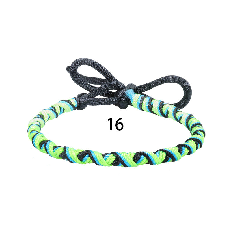 Style Colorful Hand-knitted Rope Holiday Party Bracelet