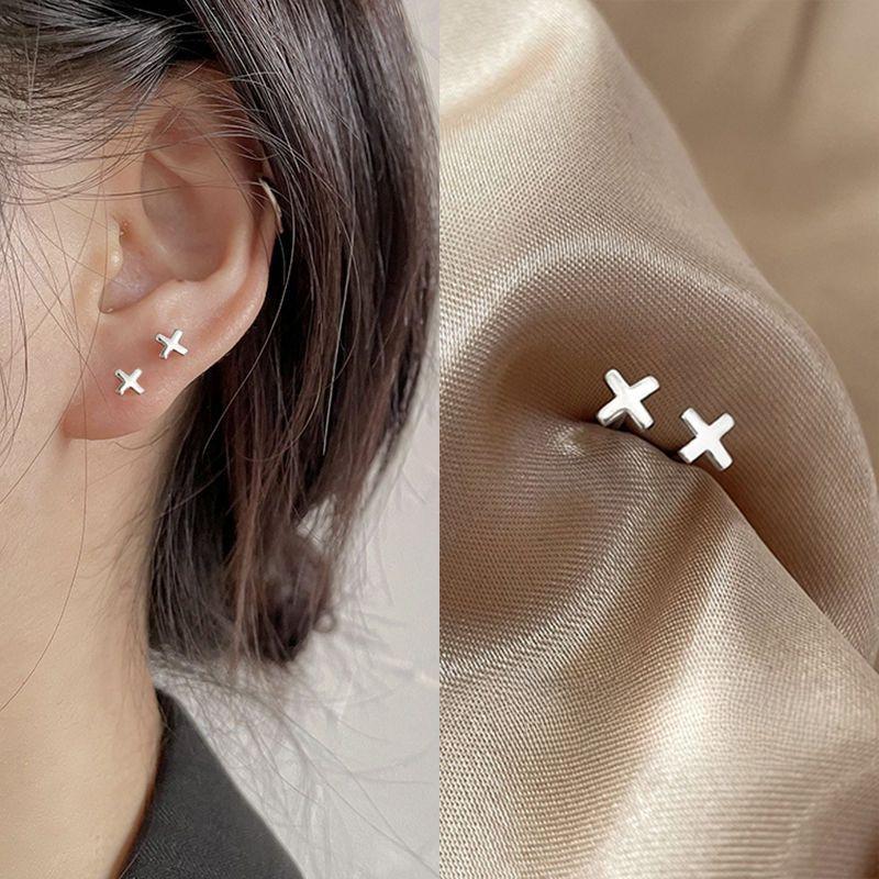 Women's Cross Small Cold Style Simple Wild Niche High-grade Earrings