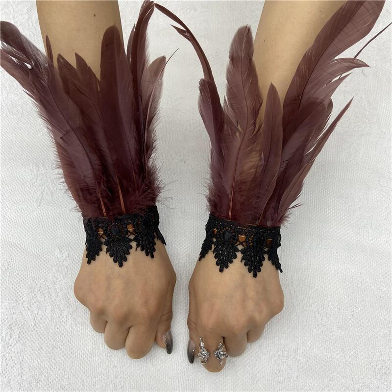 Feather Halloween Performance Ball Lace Wristband Bracelets