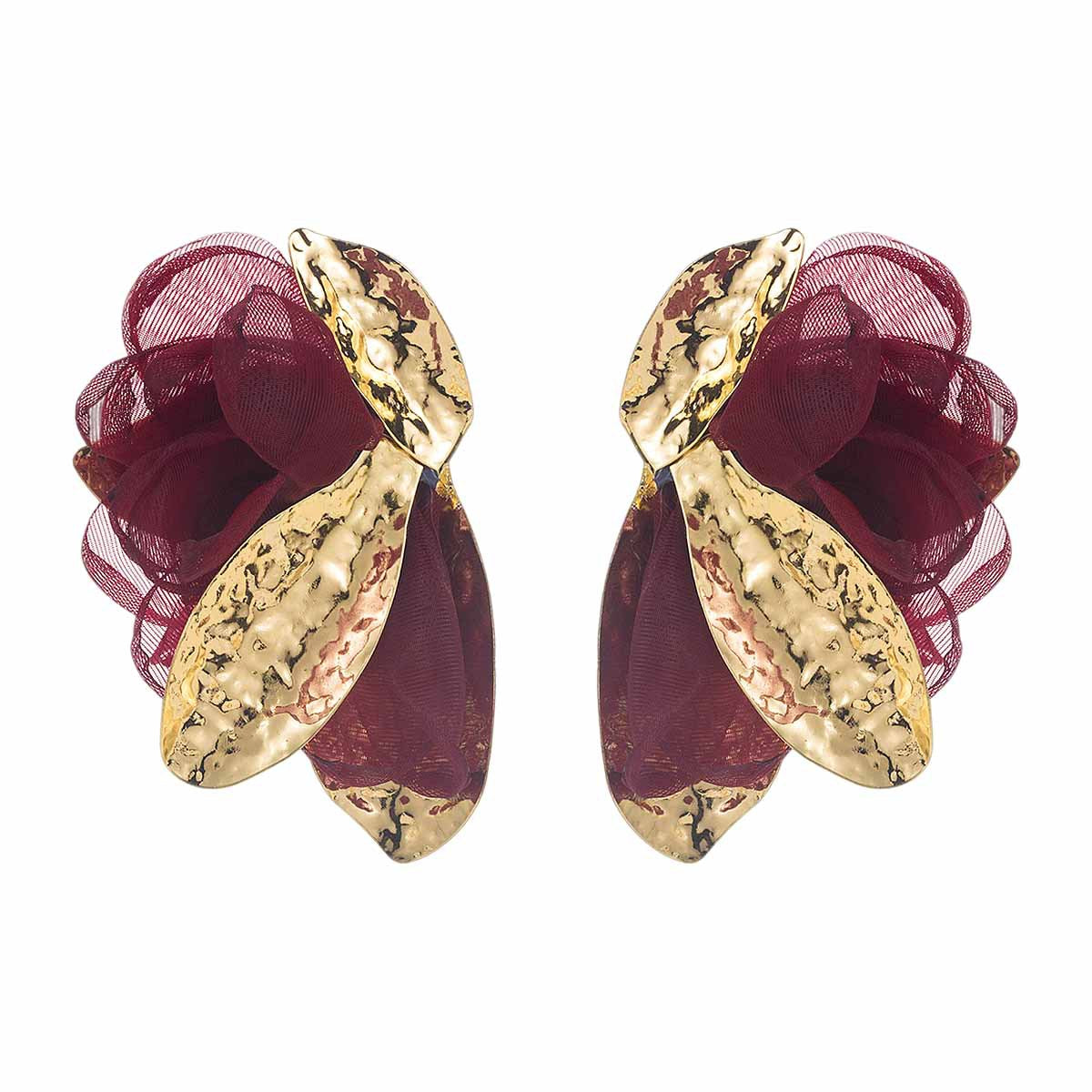 Women's Vacation Style Enamel Color Flower Pearl Light Luxury High-grade Earrings