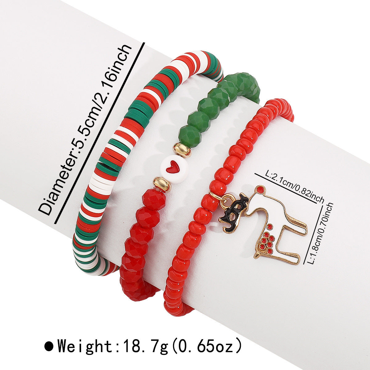 Christmas Beaded Suit Holiday Gift Santa Bracelets