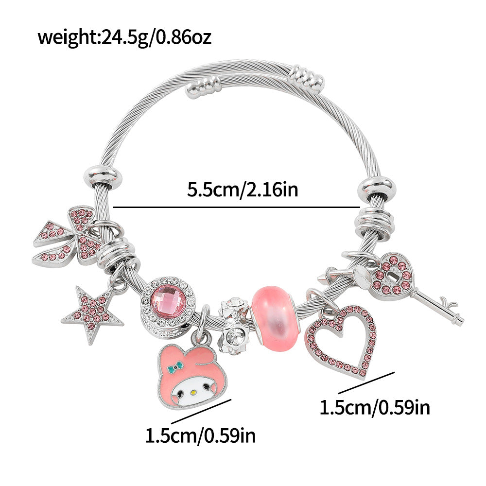 Animation Cute Ou Clow Melody Alloy Bracelets