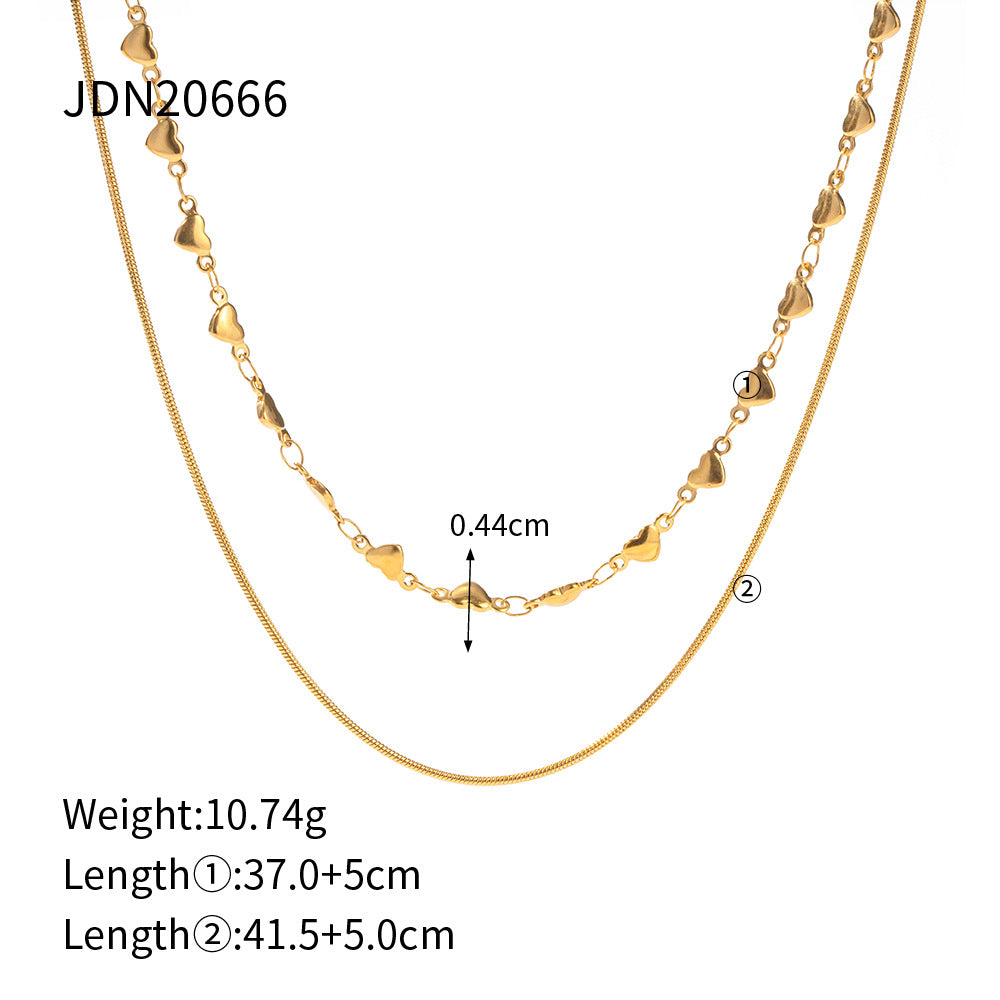 Women's Gold Twin Clavicle Chain Simple Personalized Necklaces