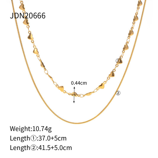 Women's Gold Twin Clavicle Chain Simple Personalized Necklaces