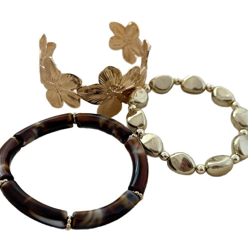 Flower Round Female Personality Fashion Exquisite Versatile Design Bracelet