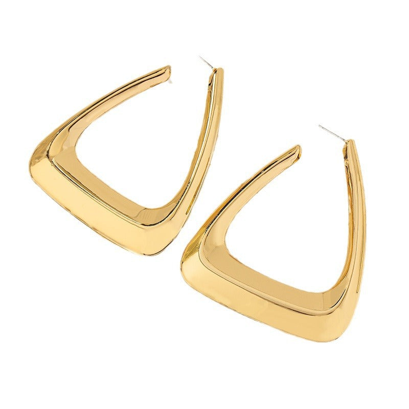 Big Triangle Minority Simple Cold Affordable Luxury Style Earrings