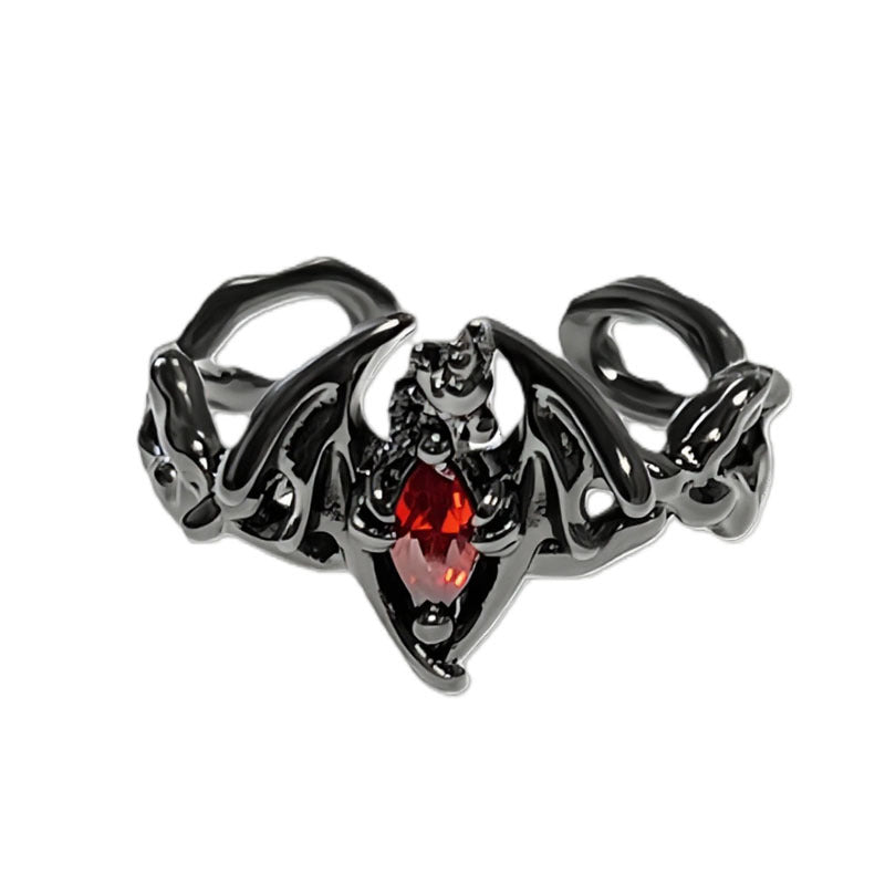 Lost Lava Dark Bat Demon Wing Open Asexuality Wind Sweet Ring