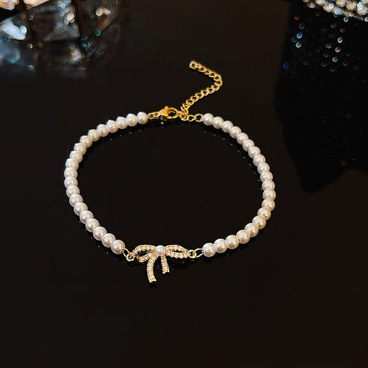 Women's Style Bow Pearl For Summer Light Bracelets