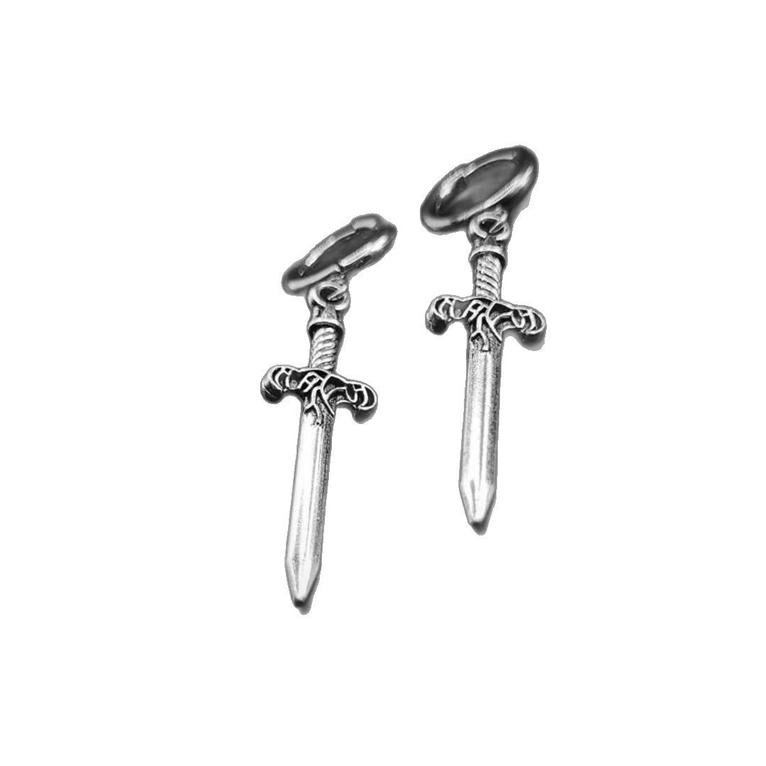 Women's & Men's Sier Dagger Gothic Earrings