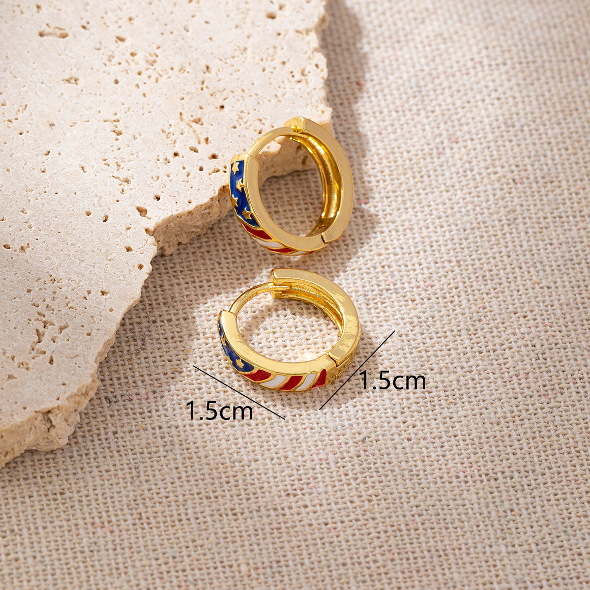 French Retro Fashion Creative Color Summer Metal Ear Buckle