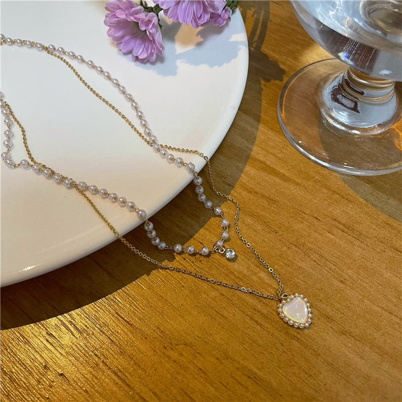 Women's Pearl Heart For Design Simple Fashion Necklaces