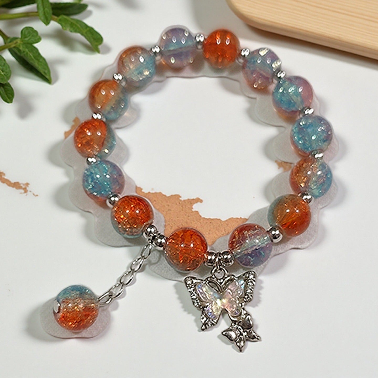 Fantasy Flower Glazed Female Gradient Contrast Bracelet