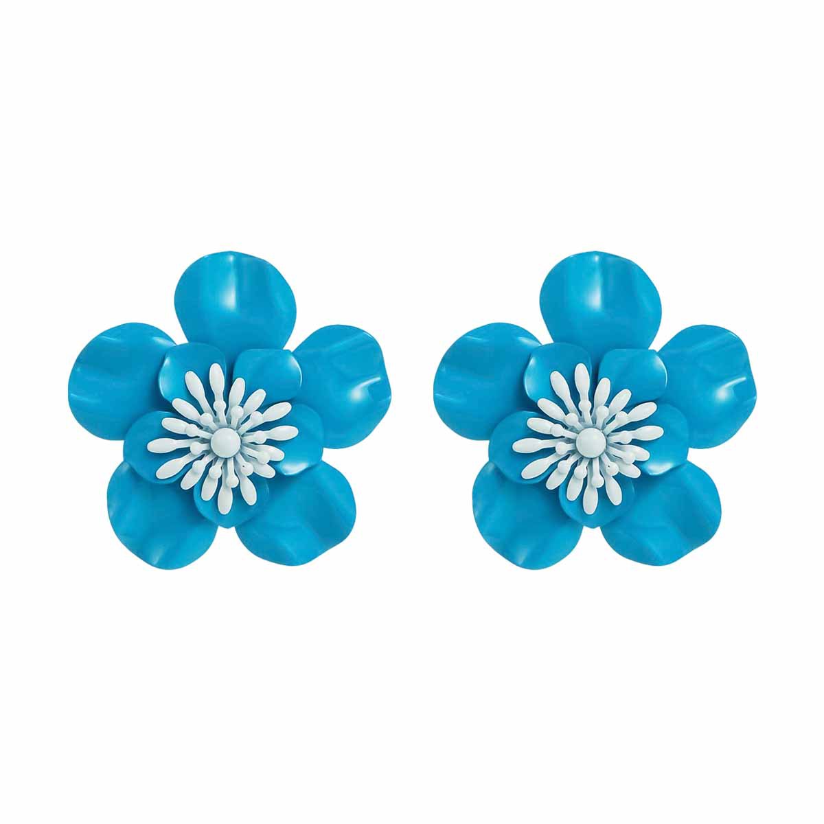 Women's Vacation Style Enamel Color Flower Pearl Light Luxury High-grade Earrings
