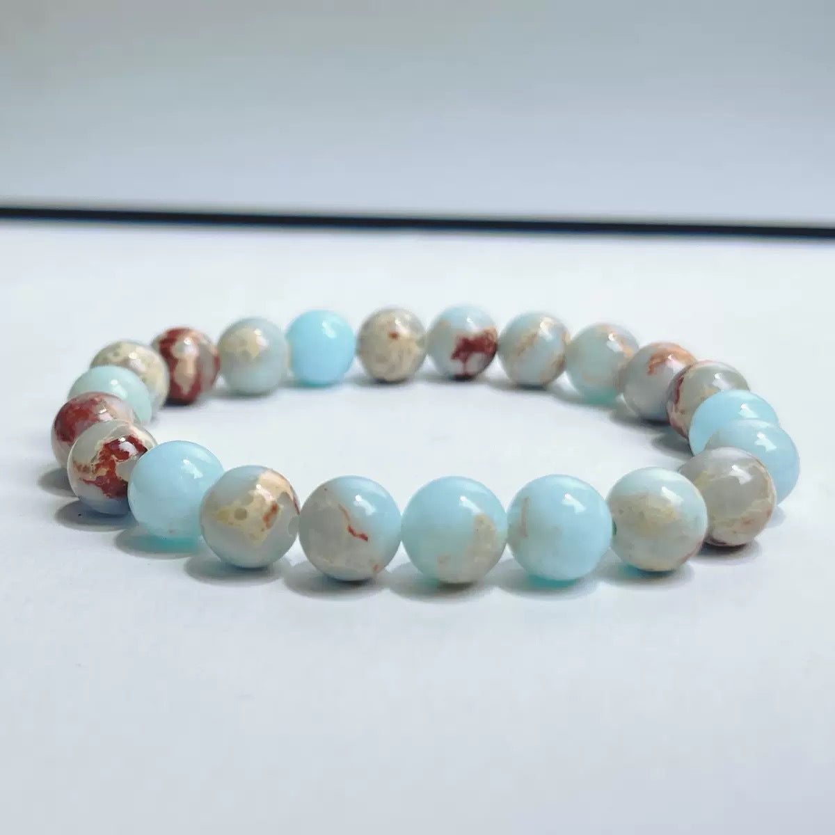 Natural Cherry Blossom Floating Flowers Agate Chalcedony Fashion Sweet Single Bracelet