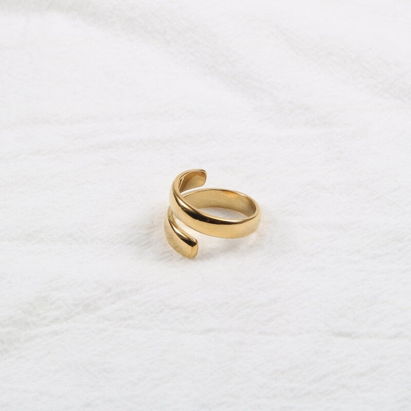 Wind Irregular Glossy Folding Tail Titanium Steel Rings