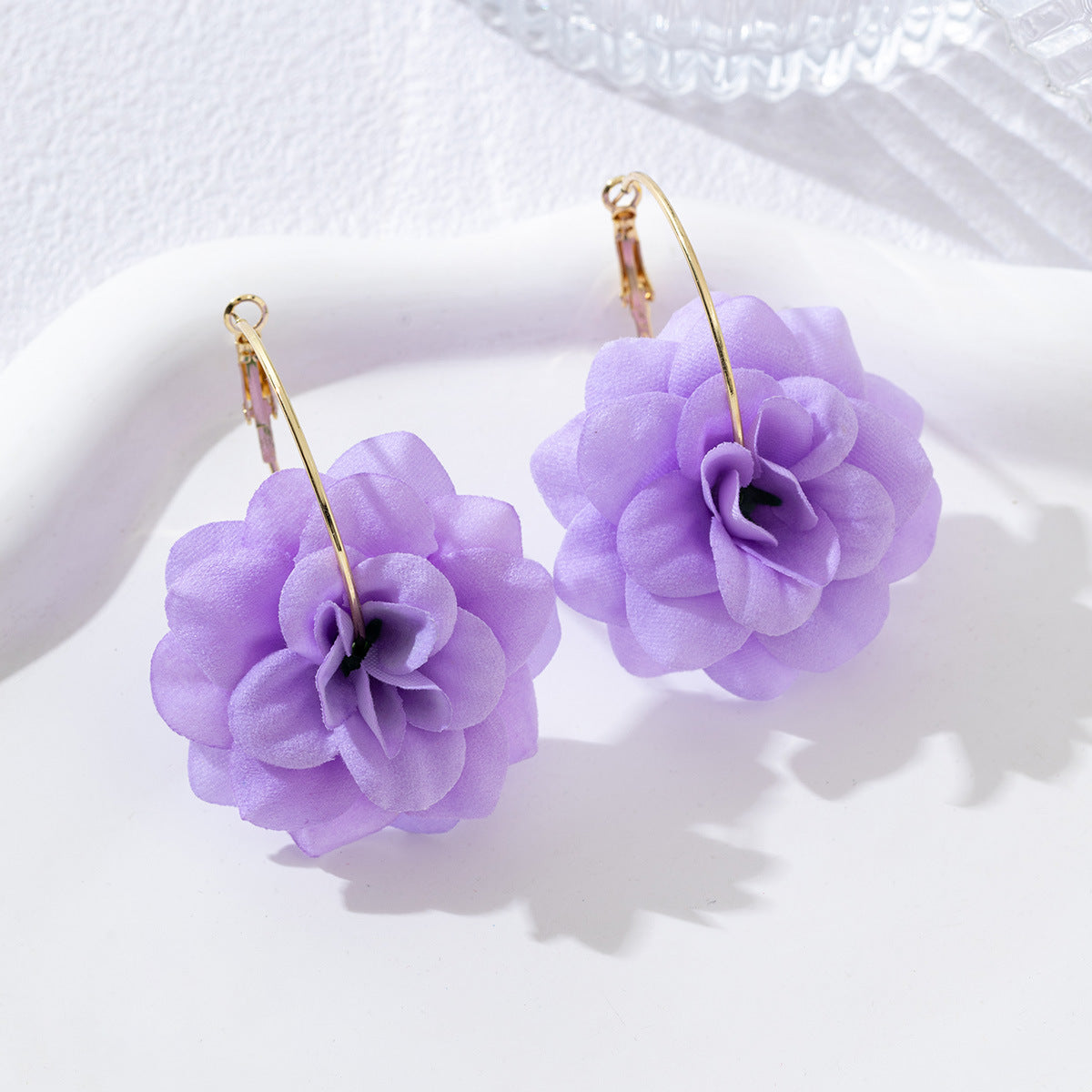 Red Rose Eardrop Exquisite Elegant Gentle Holiday Daily Earrings