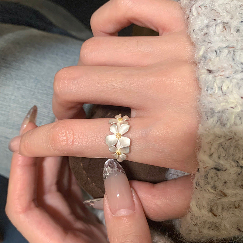 Women's Gardenia Fashionable Simple Elegant Index Finger Light Luxury High Sense Ring