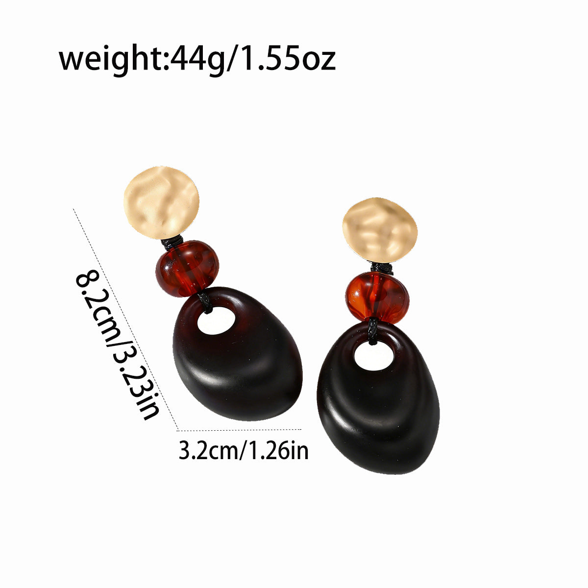 Women's Coffee Color Stitching Geometric High-grade Light Luxury Minority Rings