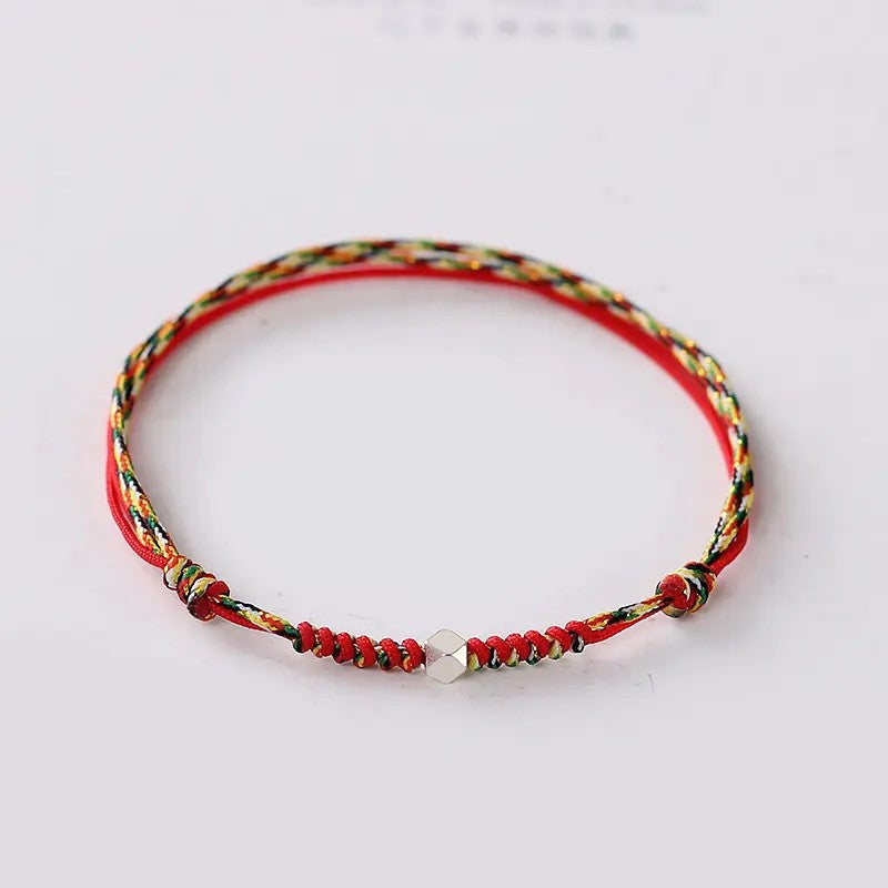 Women's & Men's Colorful Lucky Broken Sier Couple Red Hand Strap Rope Dragon Bracelet