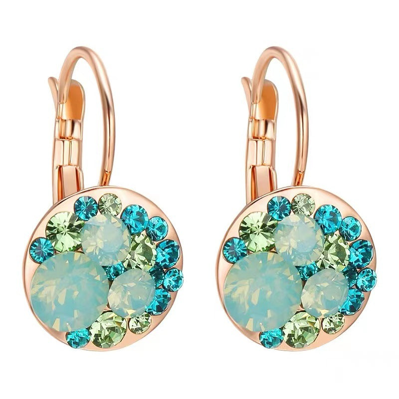 Cute Mickey Rose Gold Crystal Trendy Temperament Personality Super Earrings