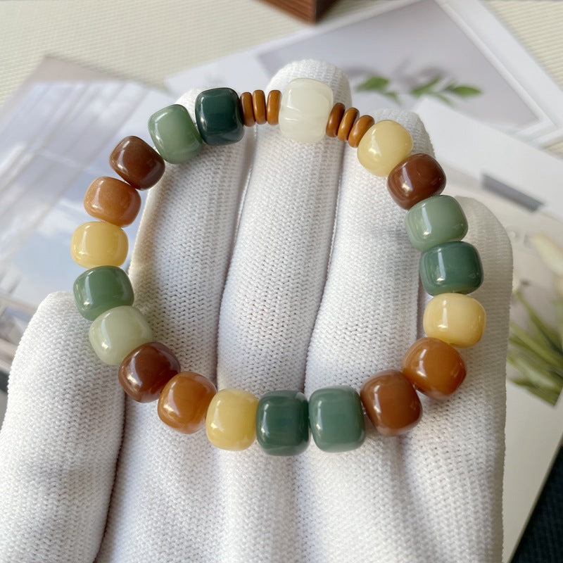 Bodhi Candy Color Single Circle Pliable Temperament High Throw Three Bracelets