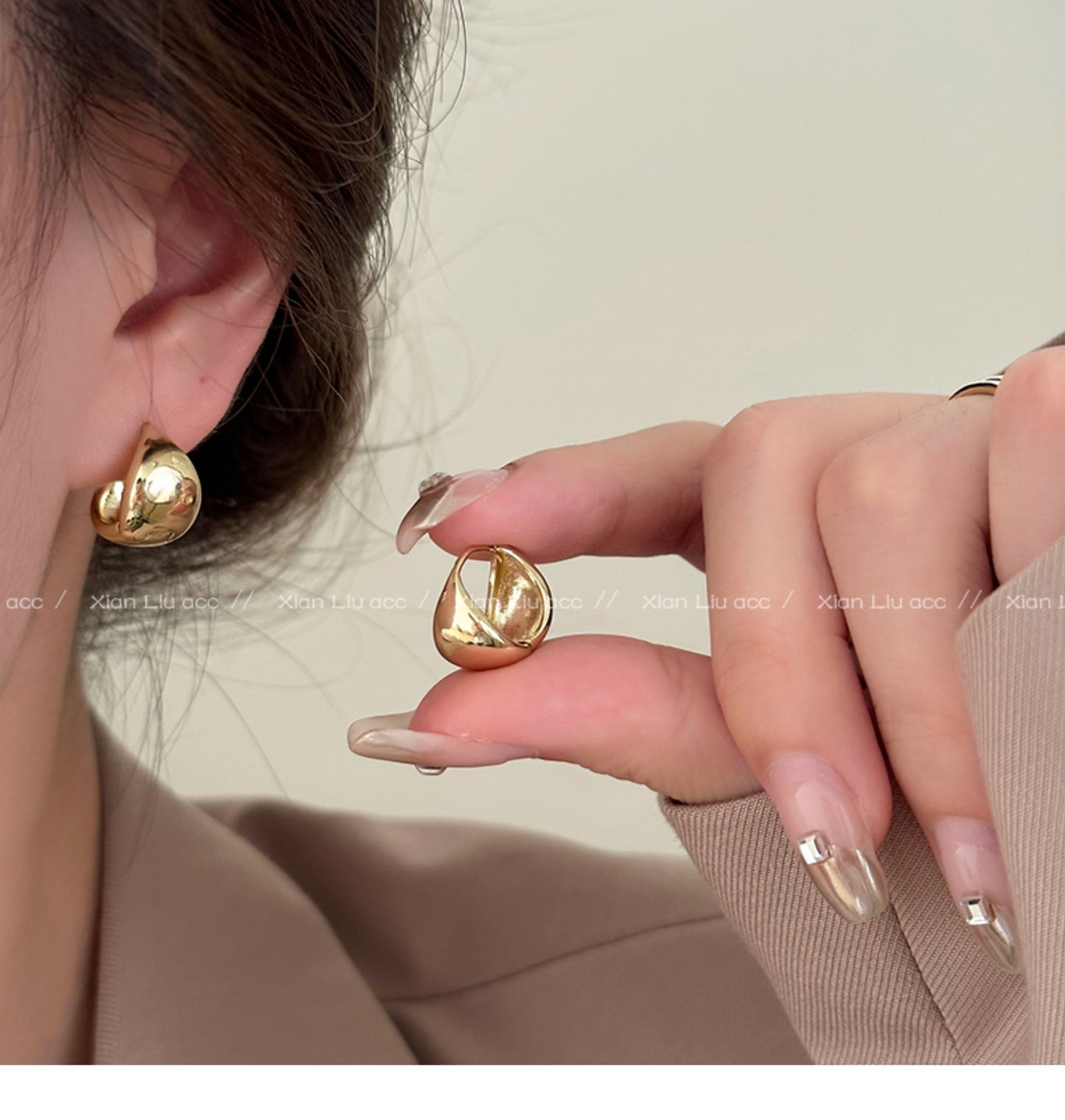 Sweet Cool Simple Niche Design Premium Ear Female Earrings