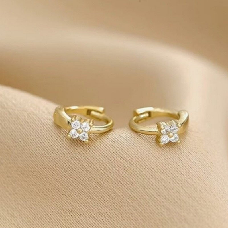 Women's Needle High-grade Super Flash Zircon Light Luxury Refined Grace Earrings