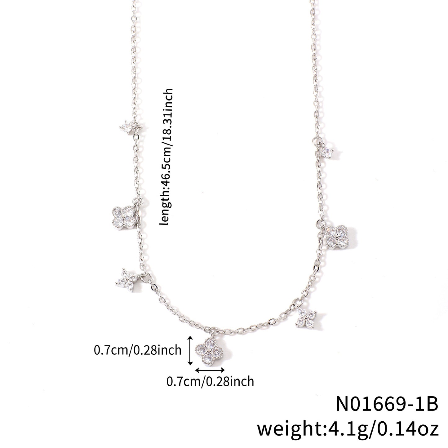Elegant Light Luxury Clover Four-leaf Flower-shaped Clavicle Chain Necklaces