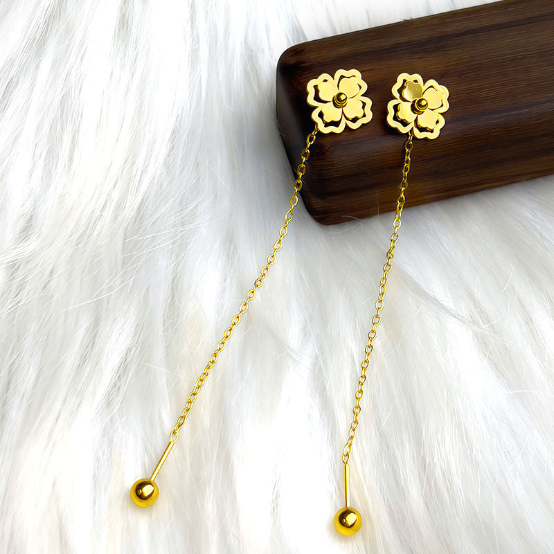 Luxury Queen Elegant Rose Frosted Clover Refreshing Stylish Fine Ear Line