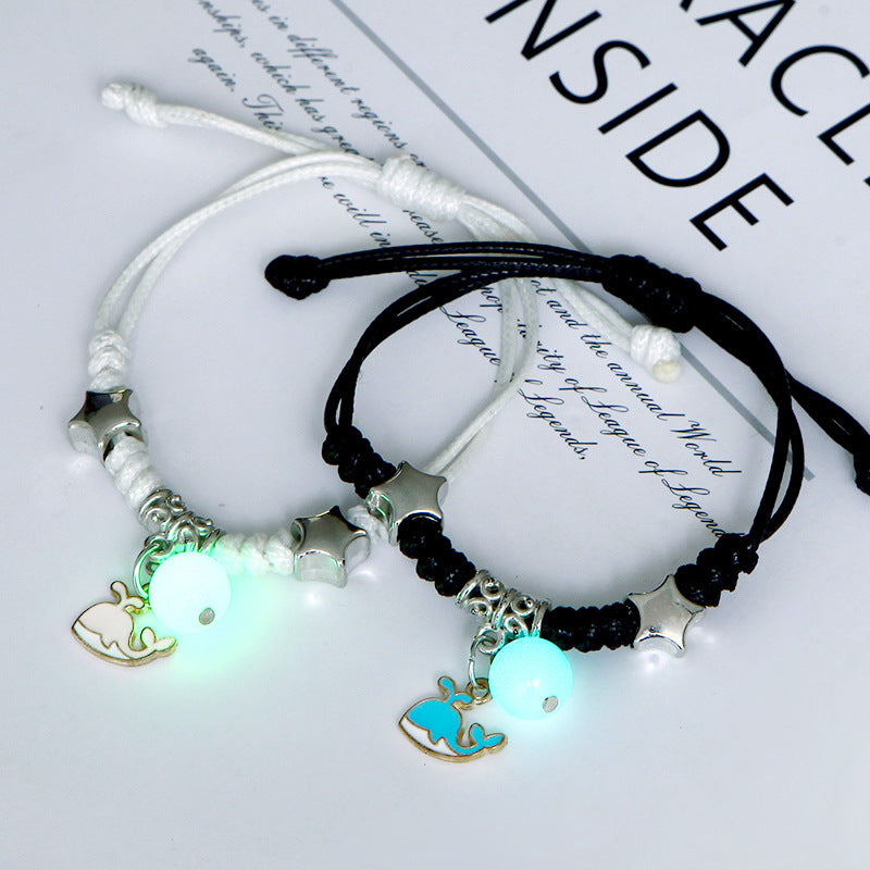 Women's & Men's Luminous Couple And Korean Simple Bunny Bracelets