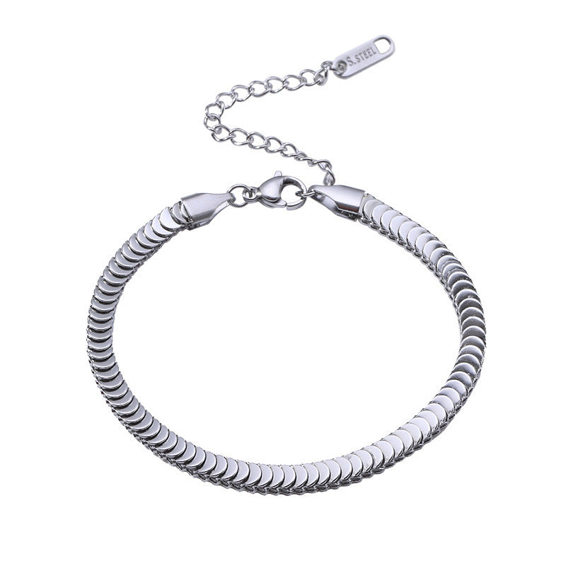 Women's Commuter Titanium Steel Light Luxury Couple Bracelets