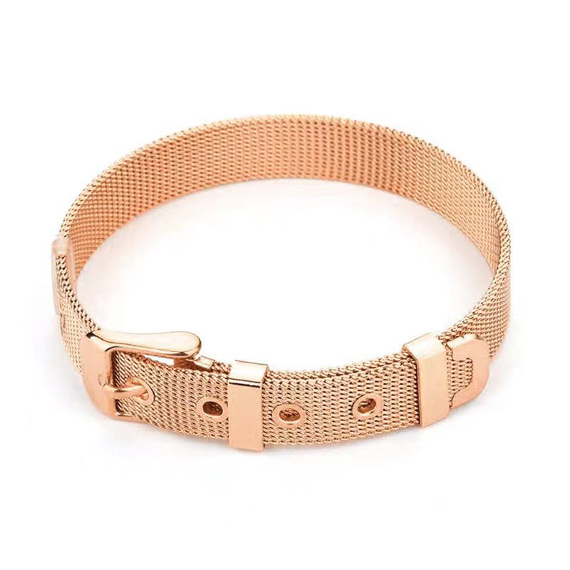 Fashion Simple Gold-plated Stainless Steel Milan Style Bracelets