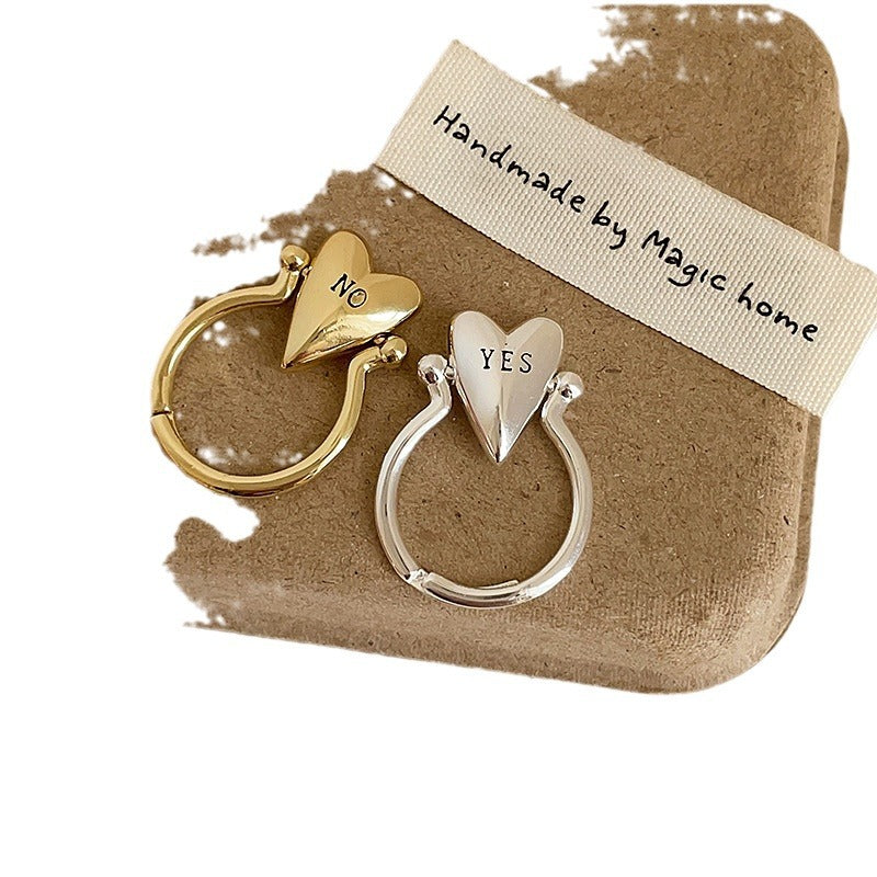 Face Love Letters Female Unique Personality Minority Fashion Rings