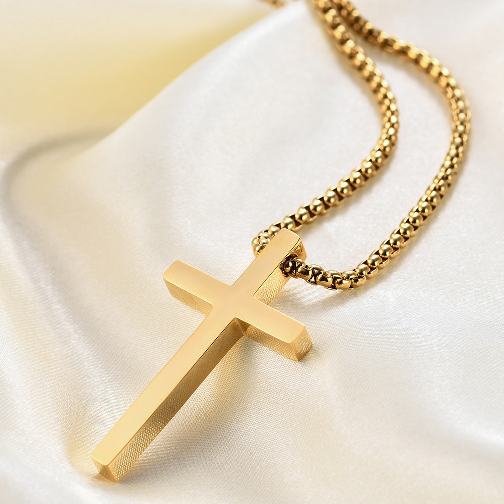 Titanium Steel Cross Female Personality Stainless Necklaces