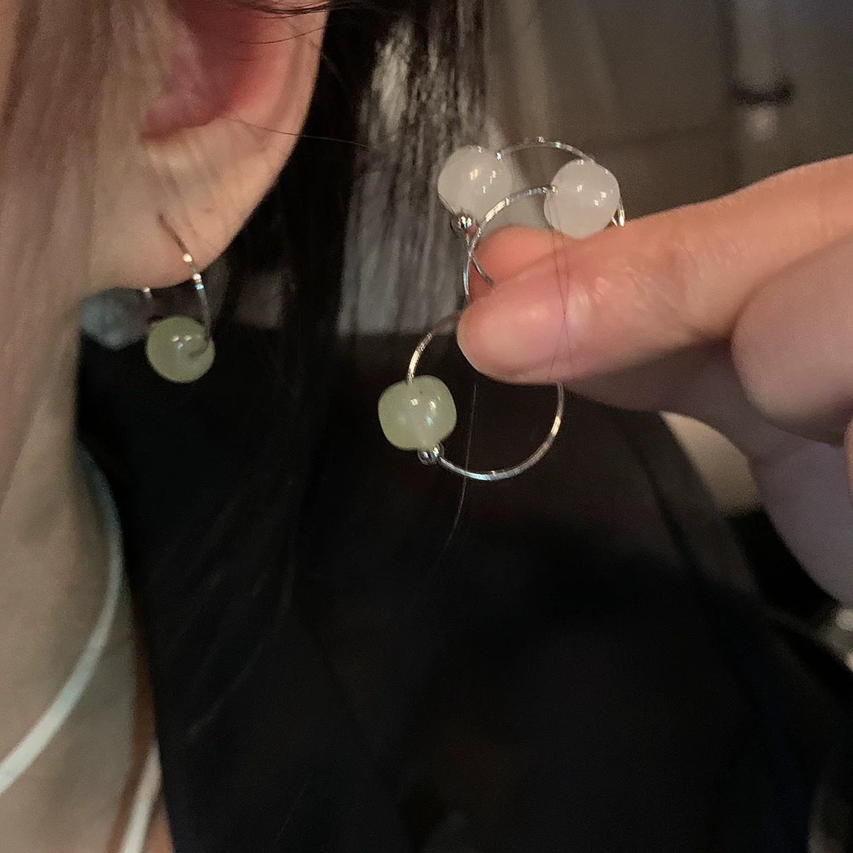 Ancient Style Chinese Circle Cold Feeling Female Niche Unique Earrings