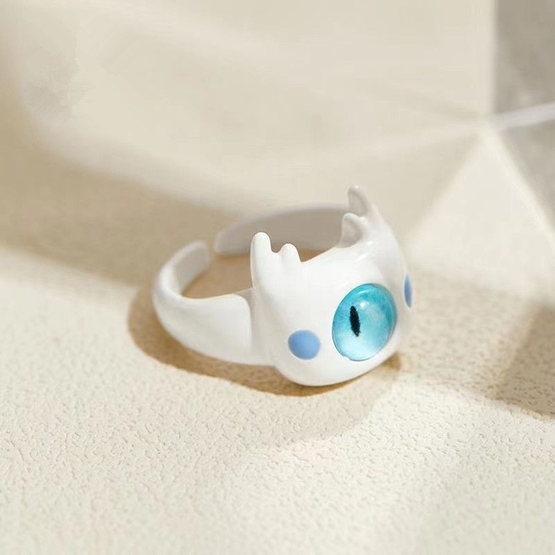 Cute Little Monster Dopamine Couple Girlfriends Index Finger Girlish Ring
