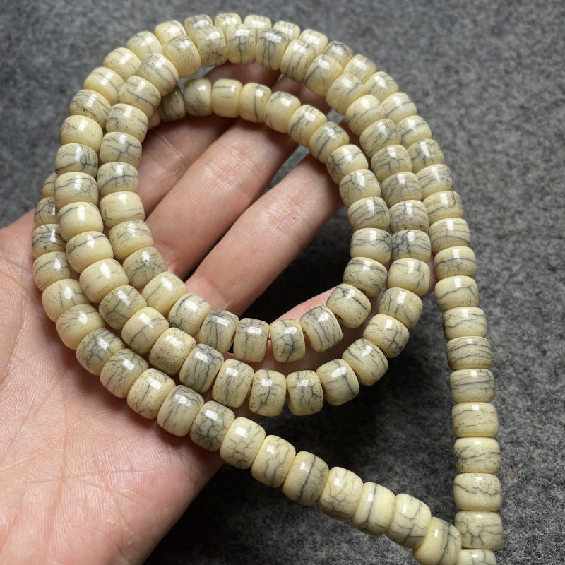Fried Ox Bone Beads Barrel Shaped Bead Distressed Bracelets