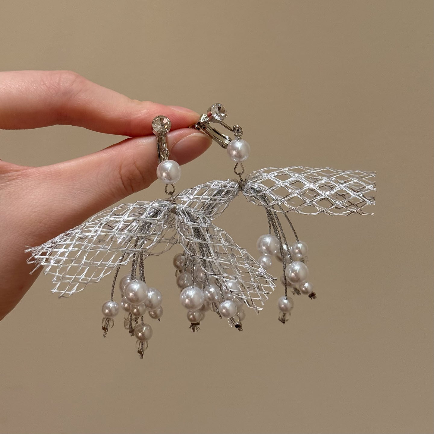 Tassel Ear Clip Vintage Court Style Rings