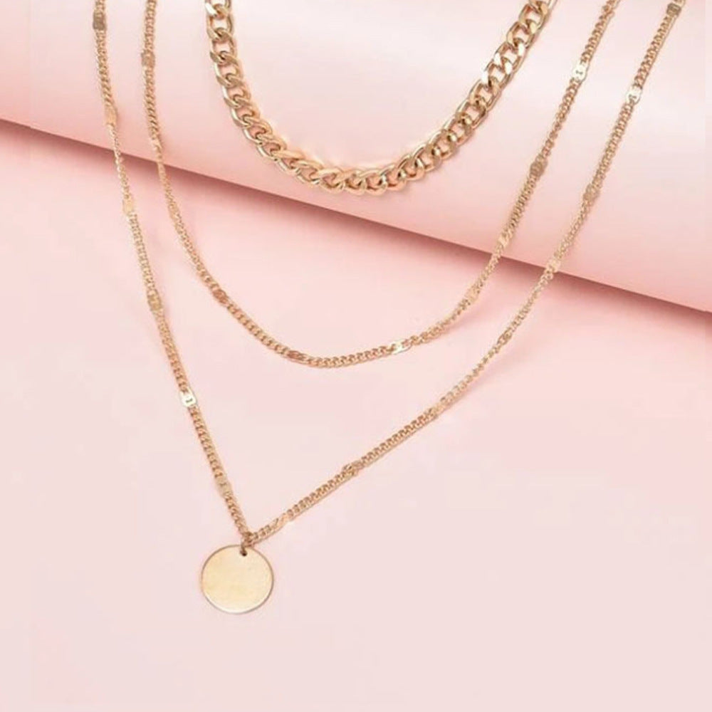 Women's Chain Simple Temperamental Cold Style Round Alloy Necklace