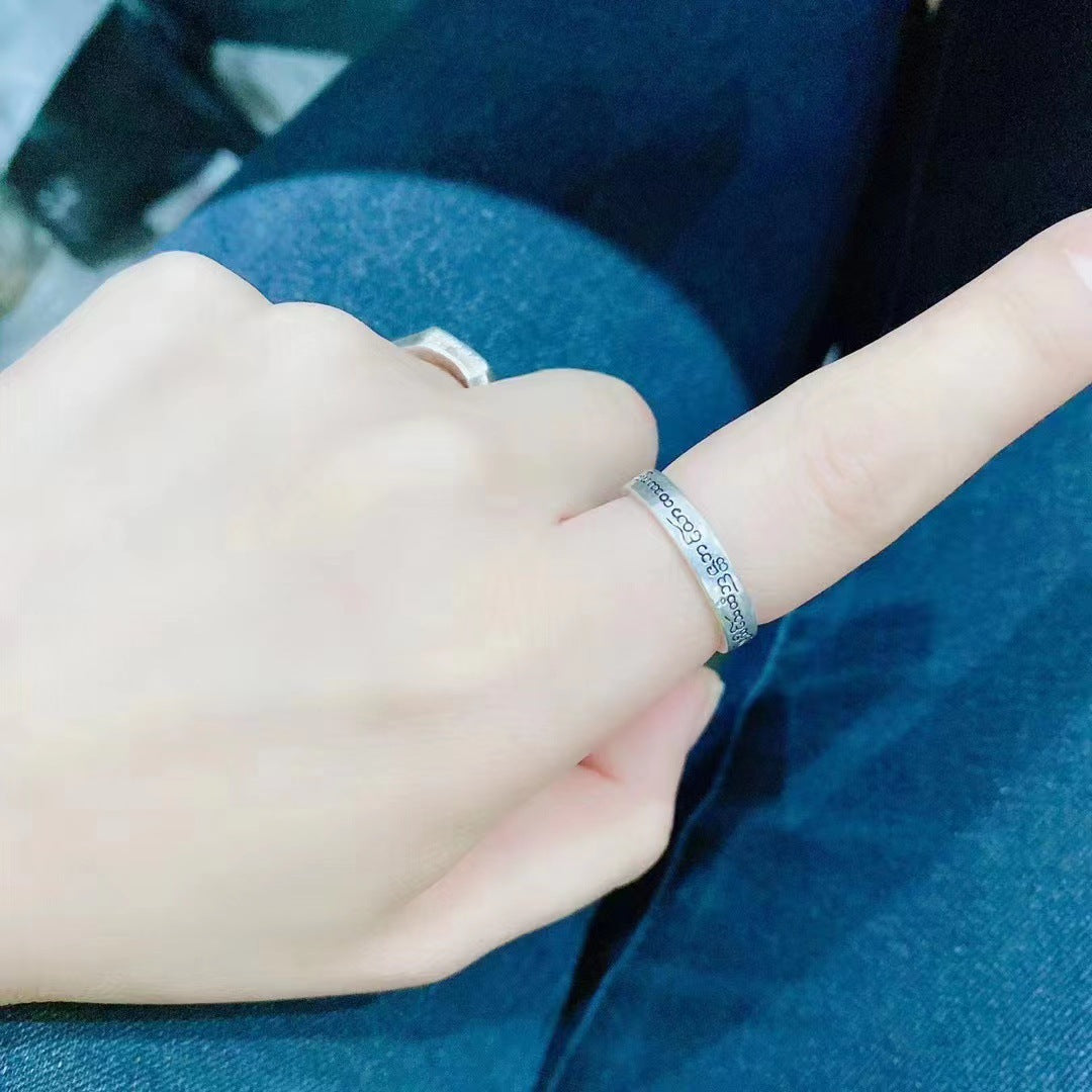 Female Personalized Retro Style Niche Design Ring