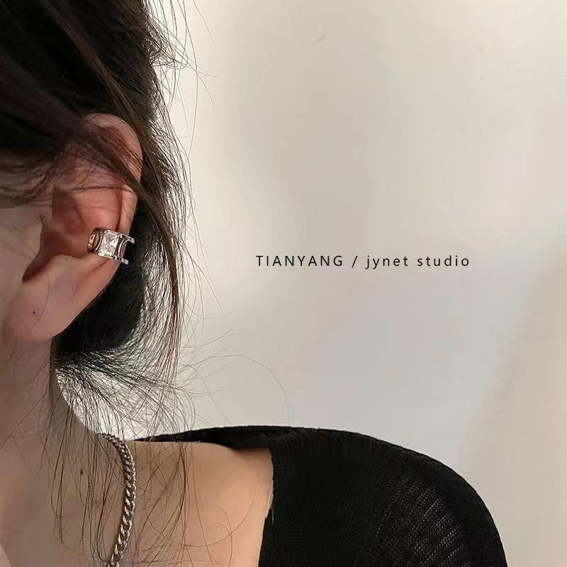 Women's Niche High-grade Small Two-piece Tea Clip Cold Earrings