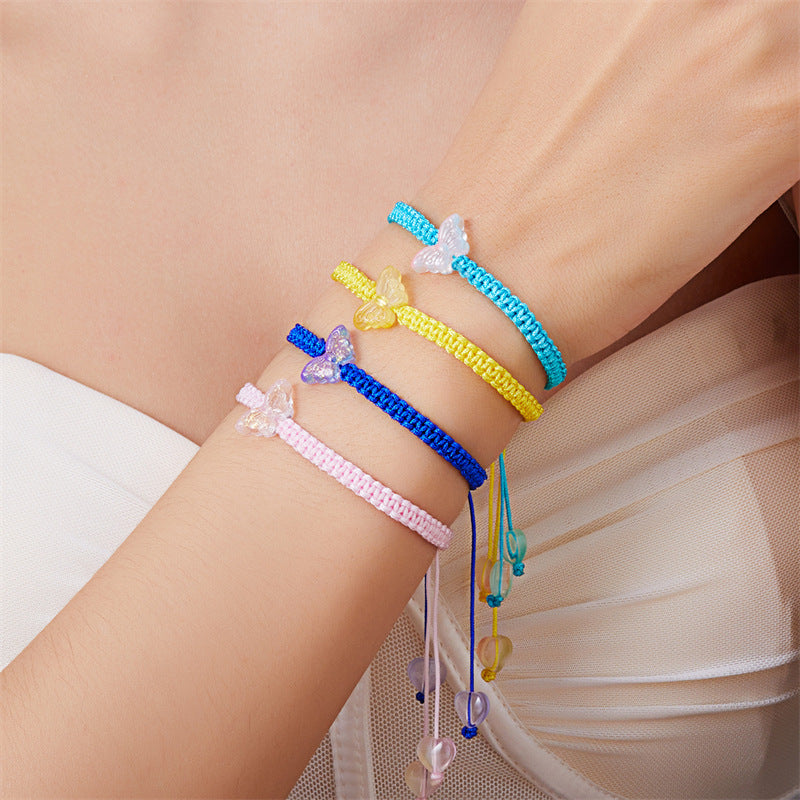 Women's Butterfly Hand Weaving Simple Fresh Jewelry Bracelets