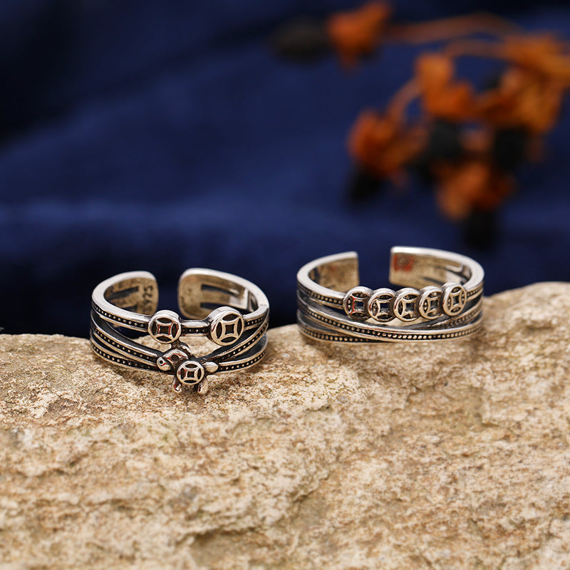 Women's & Men's Rich Flower Vintage Chinese For Design Ring