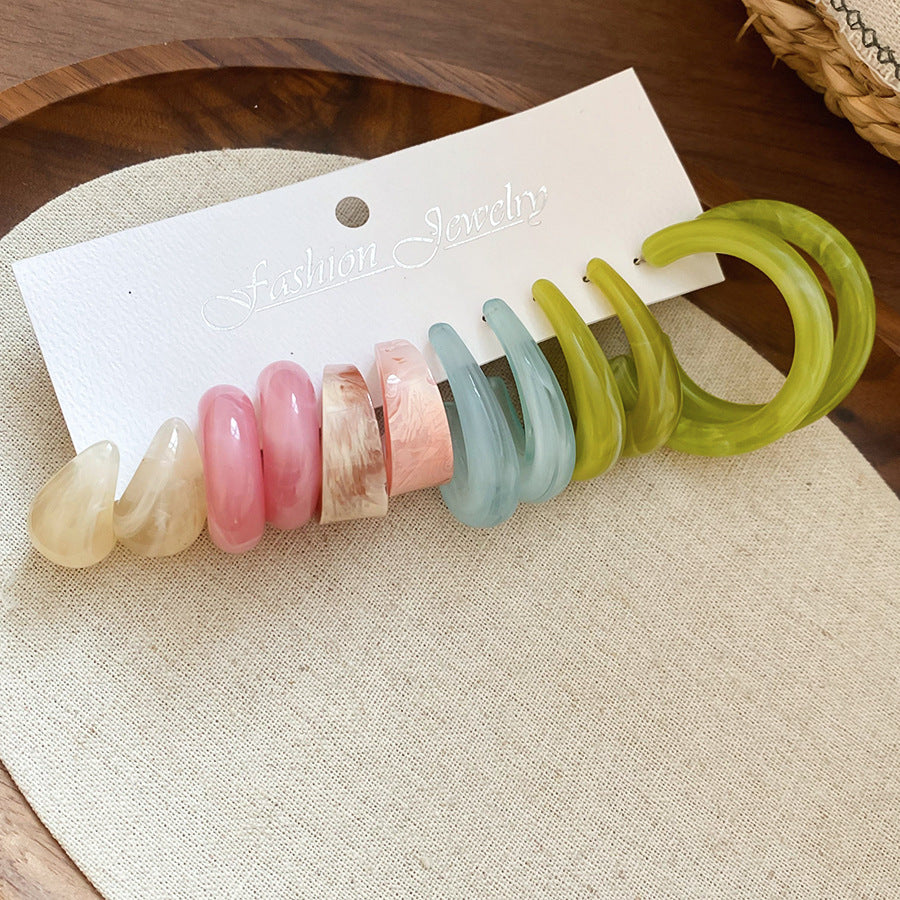 Women's Flower Shell Tassel Light Luxury High-grade Earrings