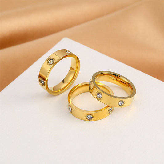 Style Classic Titanium Steel Female Fashion Personality Rings