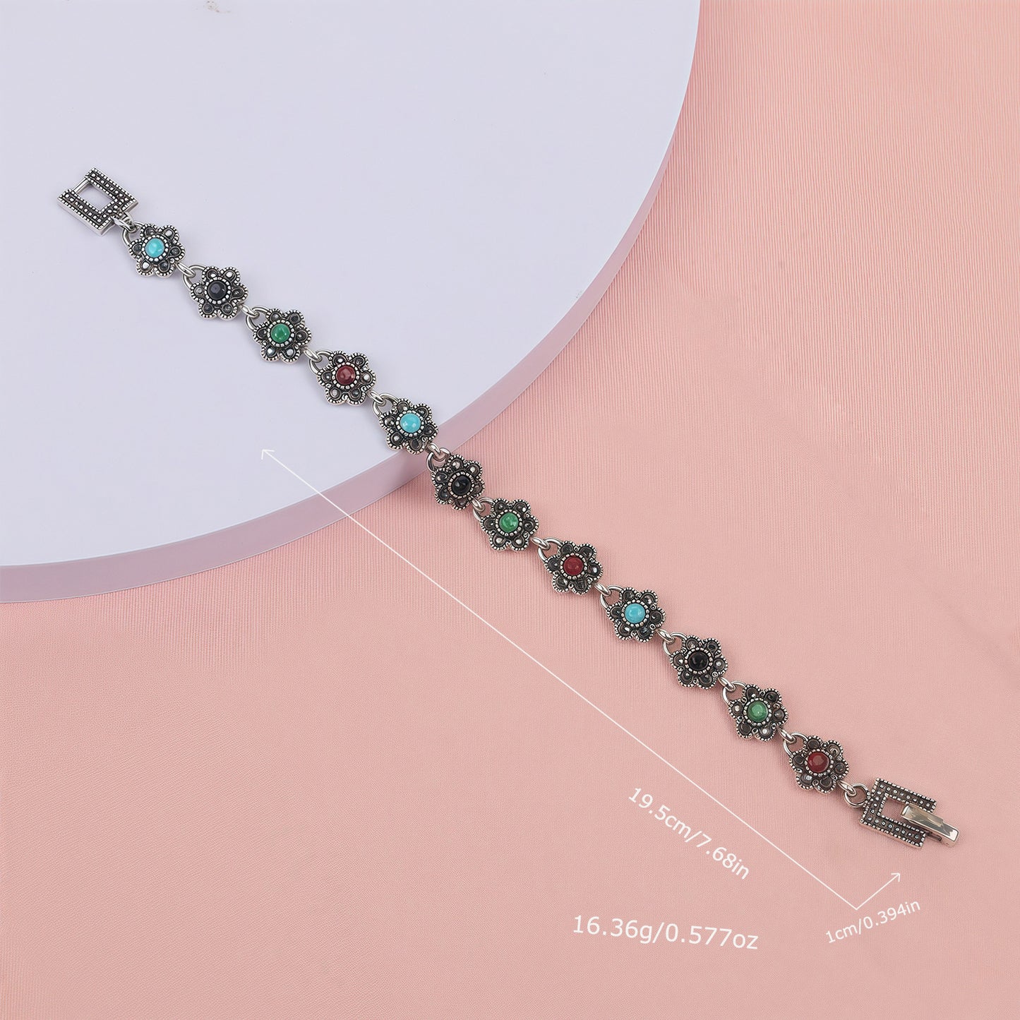 Women's Personality Retro Ethnic Style Inlaid Turquoise Bracelet