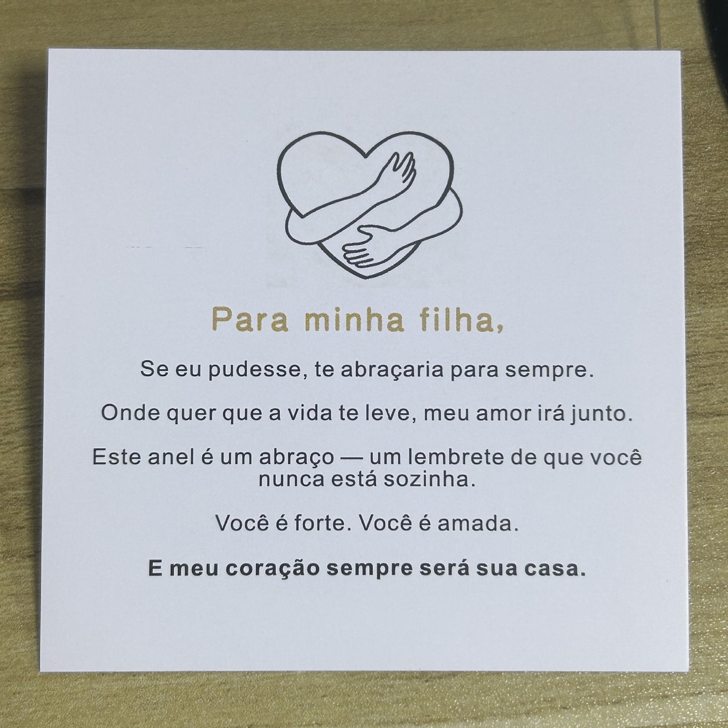 Opening Adjustable Lettering Hug You Card To Give Mom Mother's Rings
