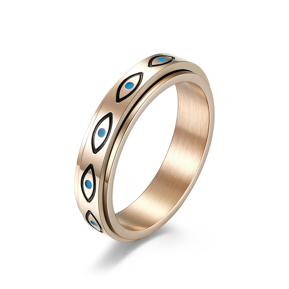 Stainless Steel Rotating Relieve Anxiety Niche Rings