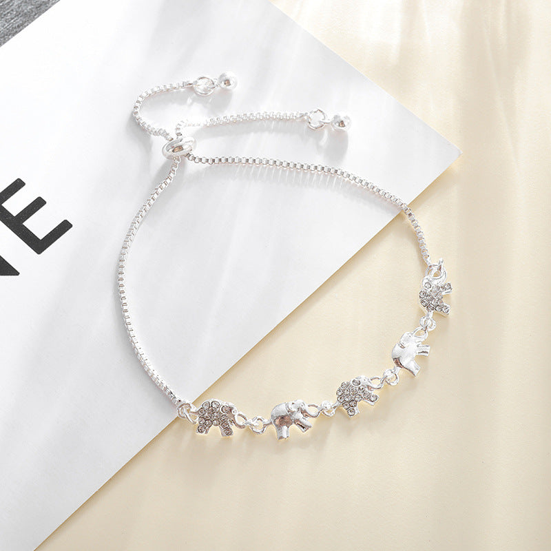 Women's Zircon Flower Korean Simple Design Personalized Bracelets