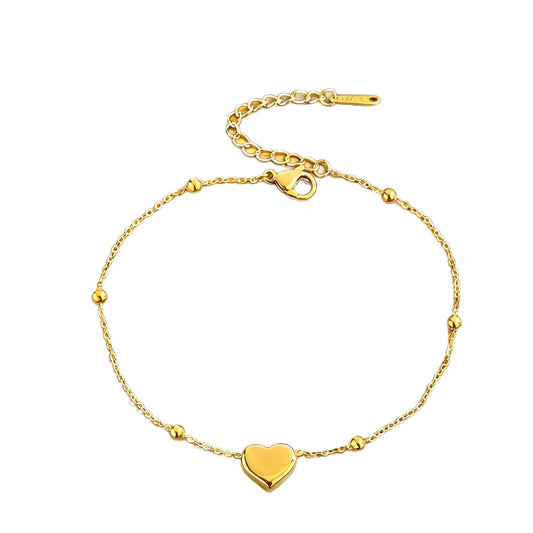 Love Round Beads Titanium Steel Exquisite Versatile Simple Graceful Bracelet
